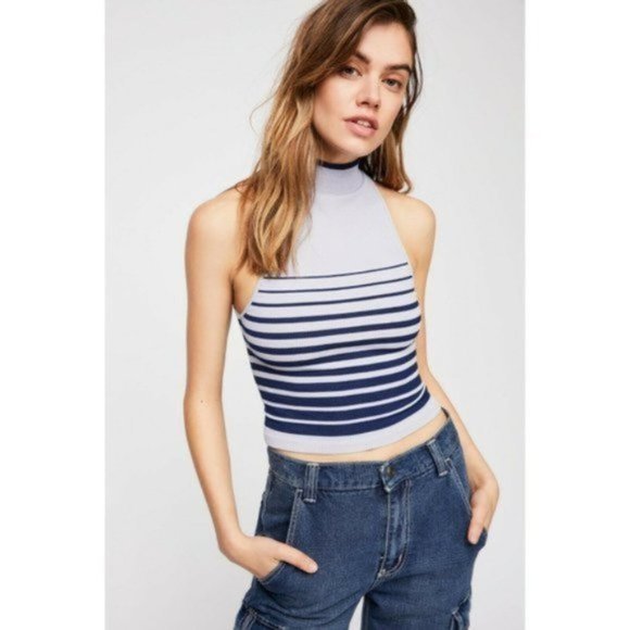 Free People High Five Seamless Cami, Blue - Picture 1 of 3